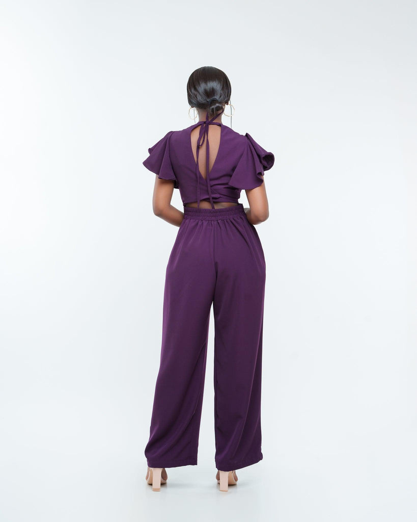 Allure Jumpsuit in EGGPLANT - Ikojn