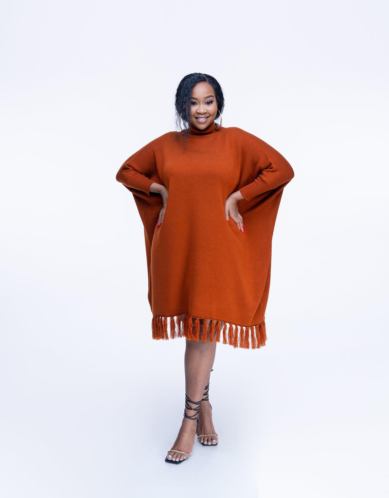 Buy Latest Romani Knit DRESS AUBURN |Red Brown online Women's fashion Styles -Ikojn Westlands Nairobi Kenya