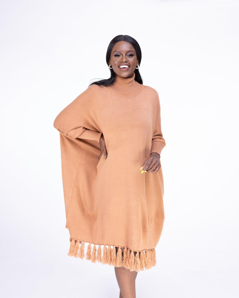 Buy Latest Romani Knit DRESS MOCHA |Light Brown TAN online Women's fashion Styles -Ikojn Westlands Nairobi Kenya