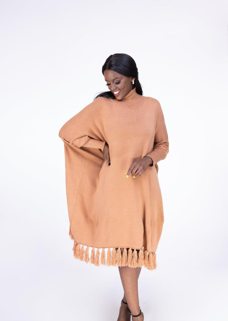 Buy Latest Romani Knit DRESS MOCHA |Light Brown TAN online Women's fashion Styles -Ikojn Westlands Nairobi Kenya